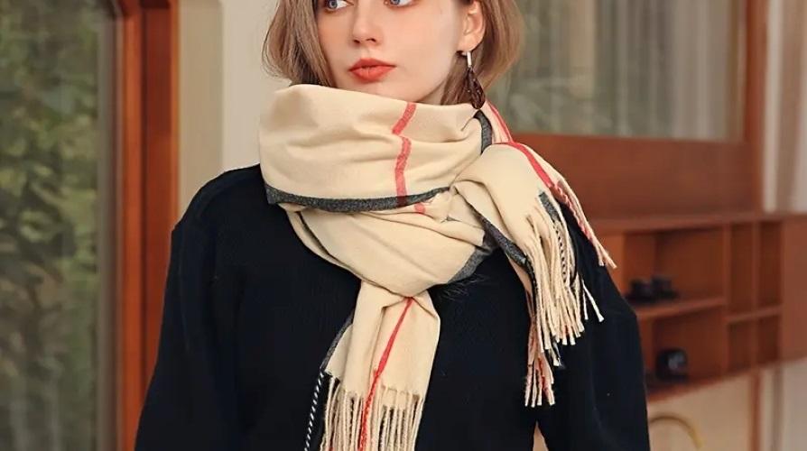 Plaid Pashmina